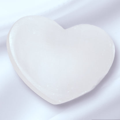 Selenite Heart Crystal Cleansing and Charging Bowl