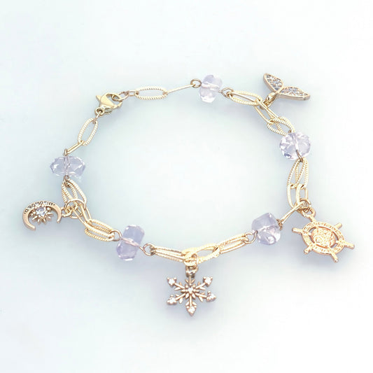 lavender moon quartz charm gold filled bracelet singapore